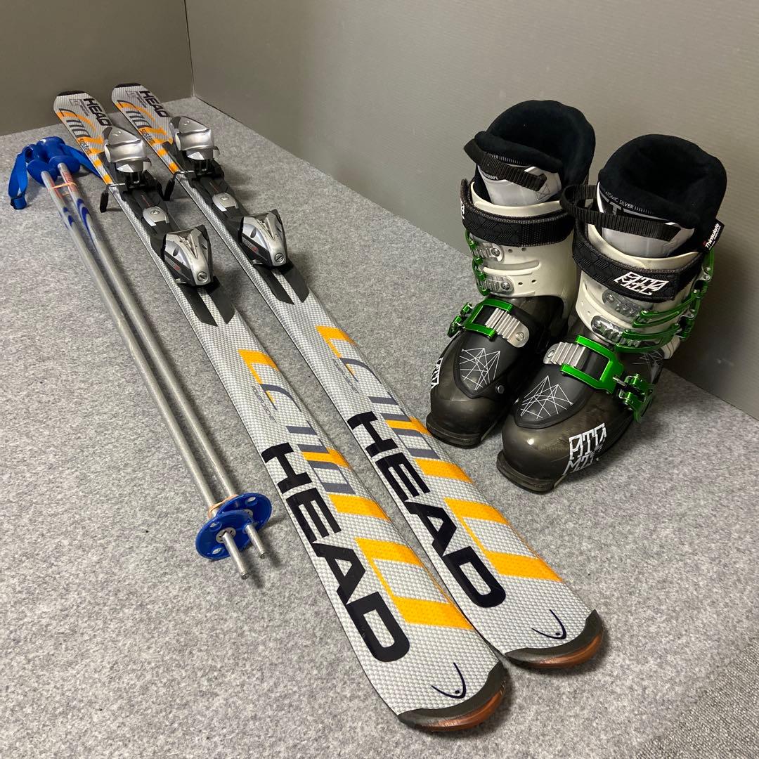 ★メンテナンス済　大人スキーセット　板163cm ブーツ 26~ 26.5cm