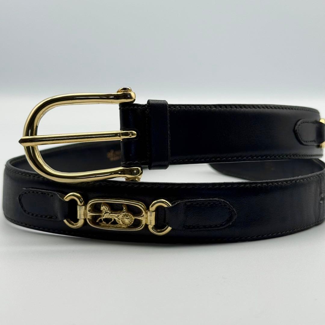 ✨美品✨セリーヌ ベルト 馬車金具 ゴールド金具 表記サイズ 65 レディース