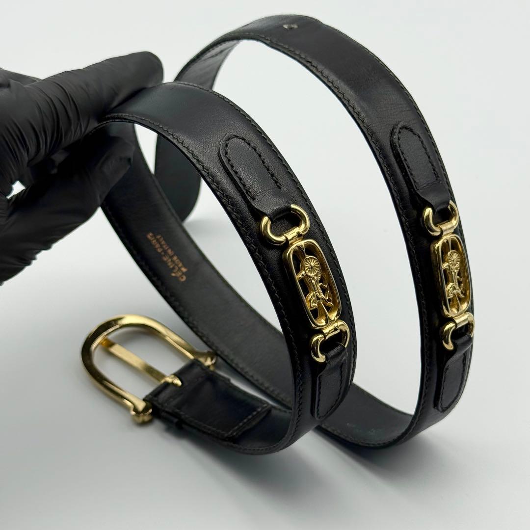 ✨美品✨セリーヌ ベルト 馬車金具 ゴールド金具 表記サイズ 65 レディース