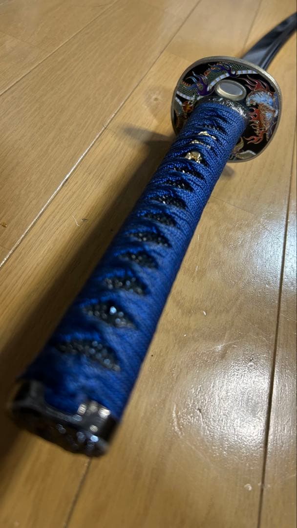 青い柄がかっこいい　模造刀　居合刀　重量1キロ　稽古　鑑賞　コスプレ
