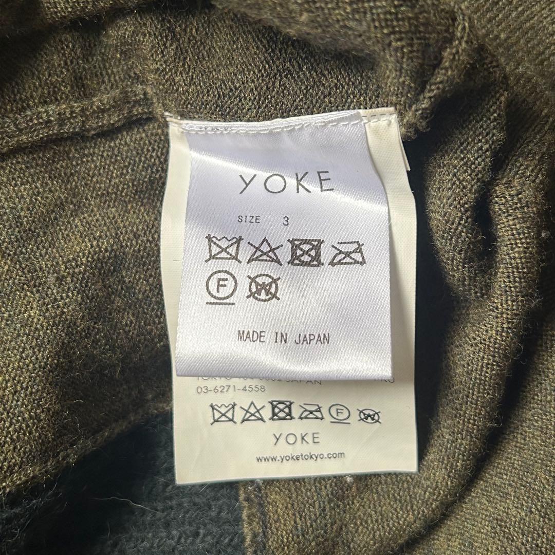 YOKE ヨーク ドッキングニット ベイビーアルパカ ウール グリーン