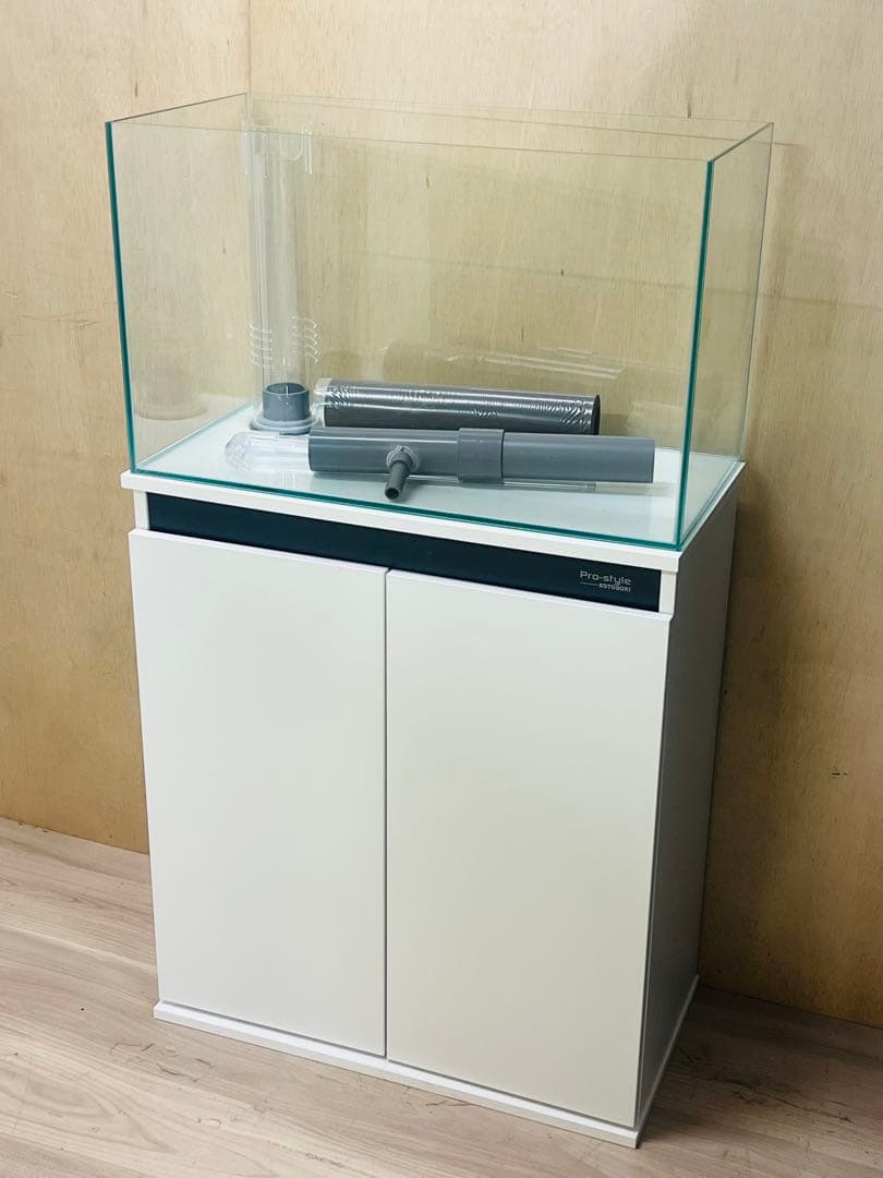 600×300×360オールガラスオーバーフロー水槽　クリア/ホワイト