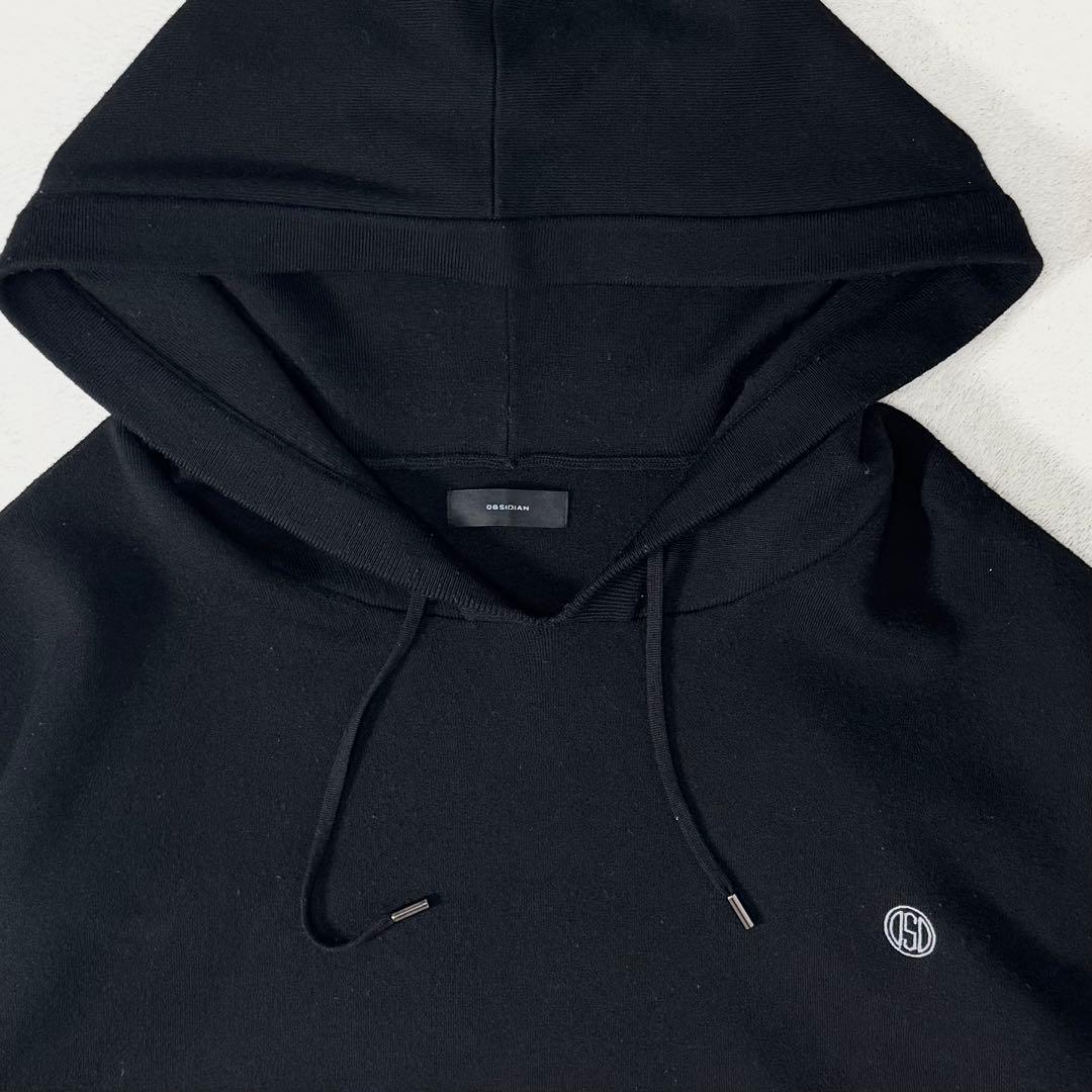 OBSIDIAN オブシディアン ハイゲージウール ニットフーディー XL 黒