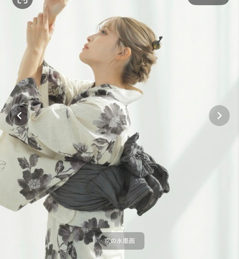 Dita 白黒浴衣セット　 京の水墨画