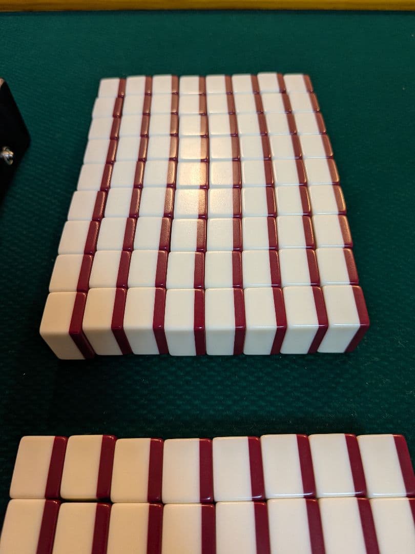 未使用　麻雀牌　あずき色　重量牌