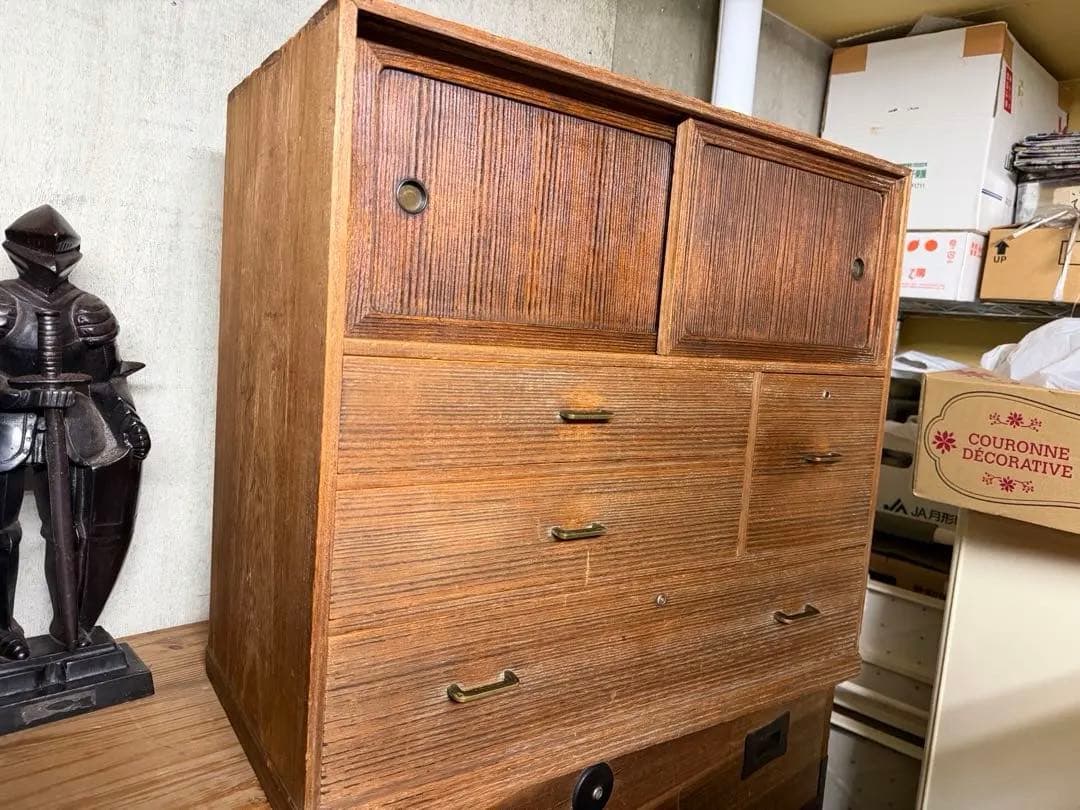 昭和レトロ　茶タンス 水屋箪笥　引き出し付き　たのめるメルカリ便