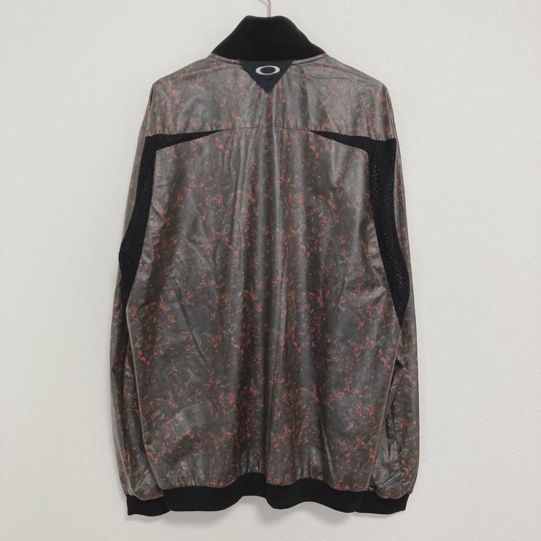 OAKLEY ジップナイロンジャケット　総柄ブルゾン　XL
