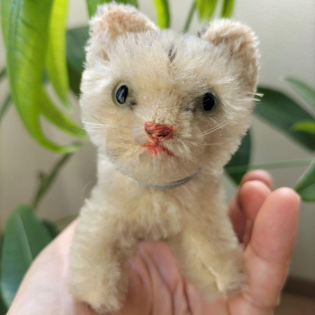 ビンテージ　シュタイフ　Tabby キャット　猫