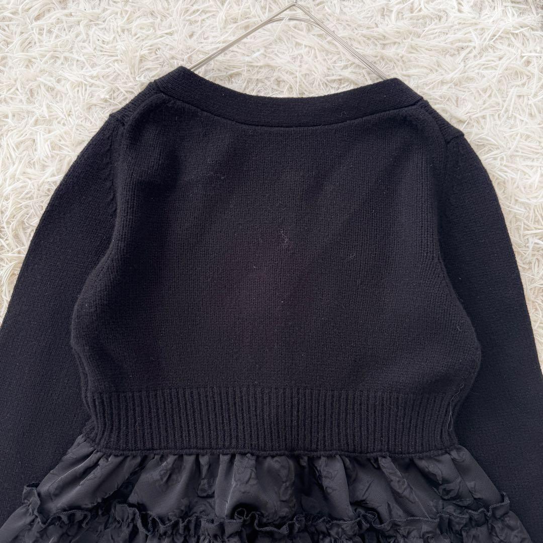 cygne シーニュ ドッキングカーディガン beth ブラック ペプラム