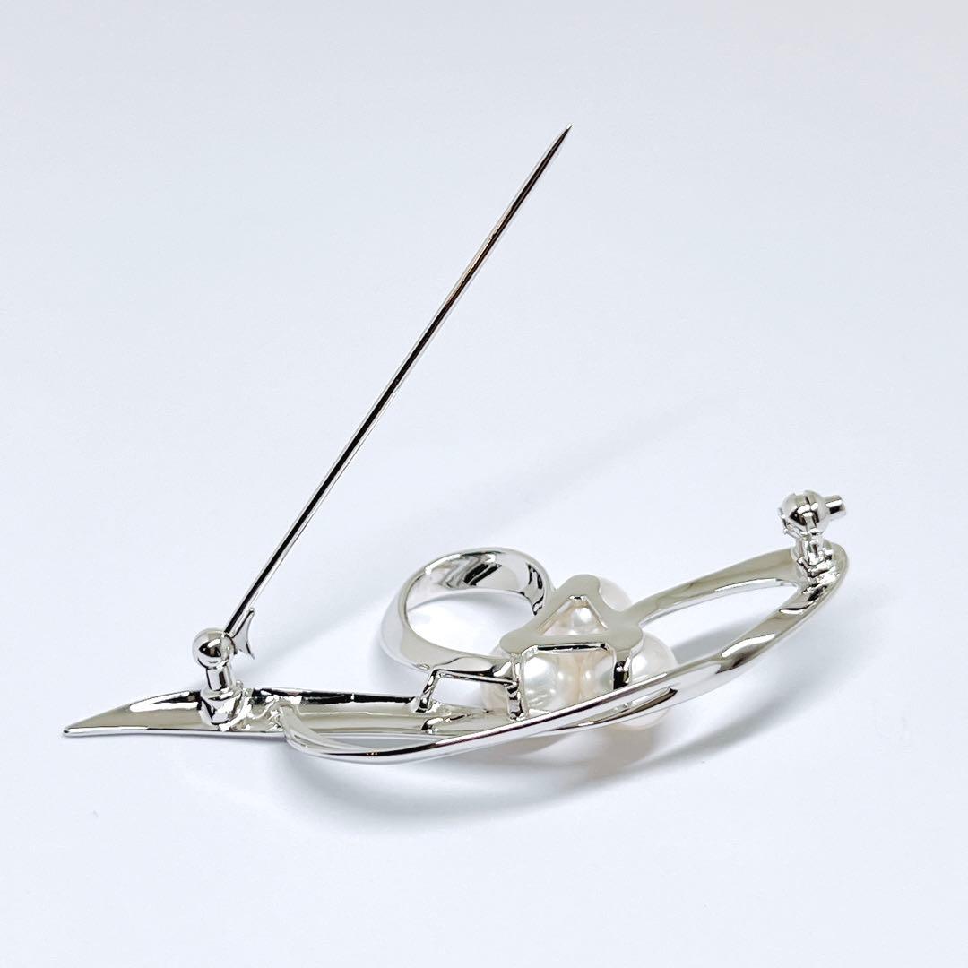 【新品同様】✨MIKIMOTO ミキモト パール　ブローチ フラワー　シルバー