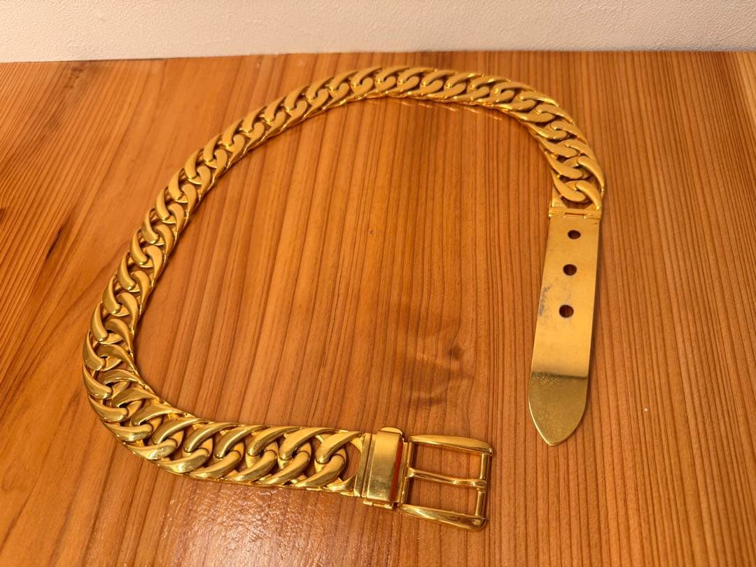 【美品】GUCCI グッチ チェーンベルト ゴールド イタリア製