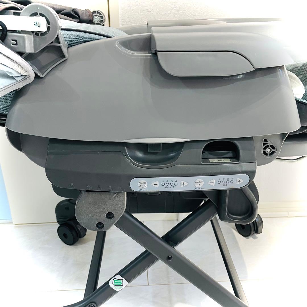 【美品】おまけカバー付★コンビネムリラオートスイングBEDiスリープシェルブルー