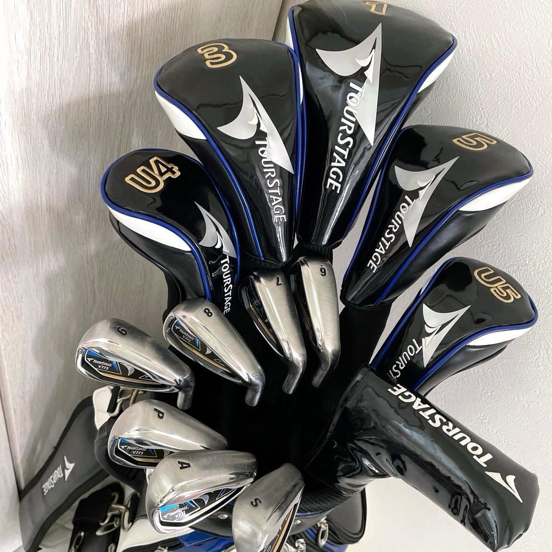 希少ブルー　メンズ　ツアーステージ　V773 ゴルフクラブ　本格フルセット13本