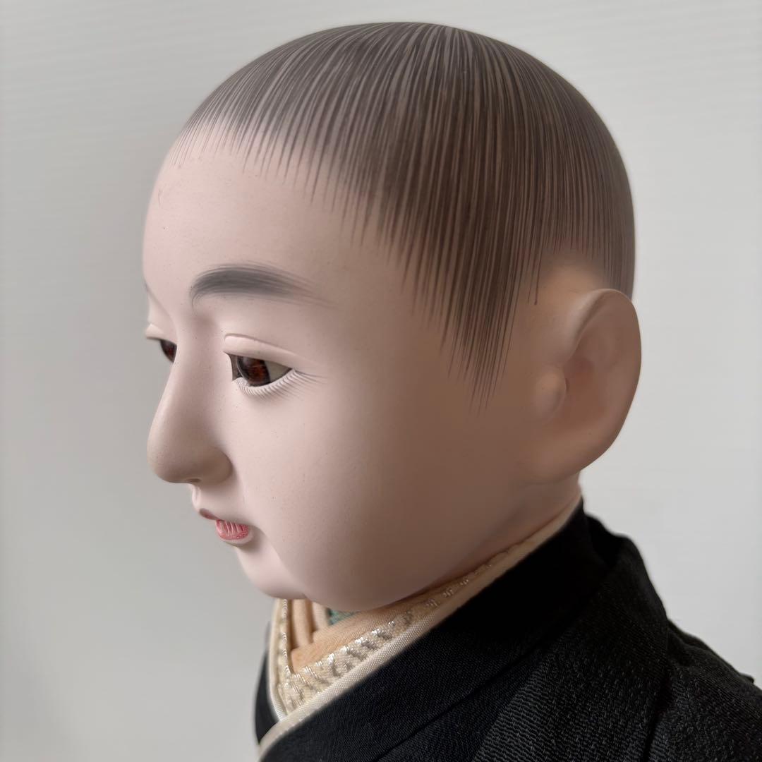 極美品 古い市松人形 45cm 箱入り 元箱 男の子