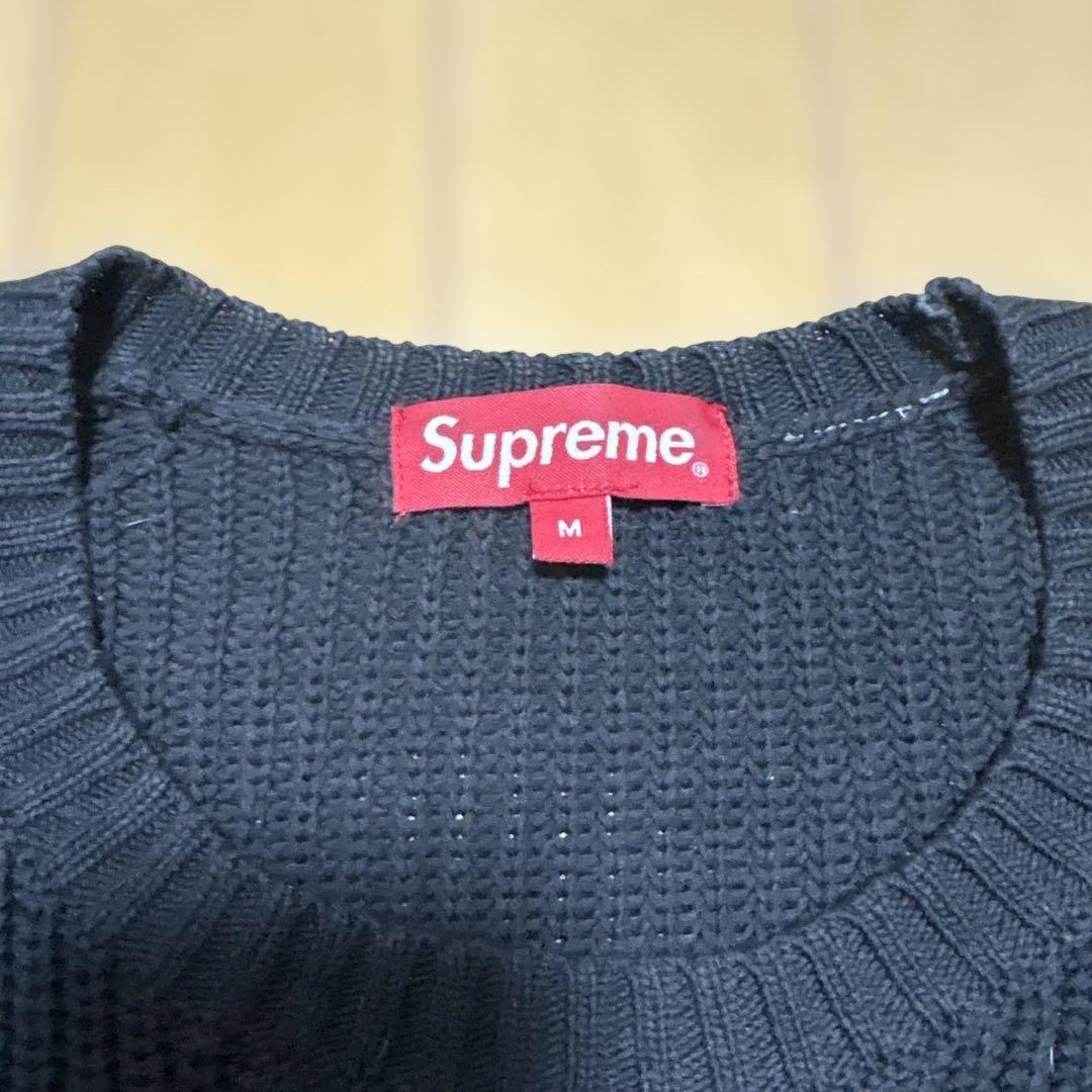 Supreme Small Box Ribbed Sweater 黒 M 状態良