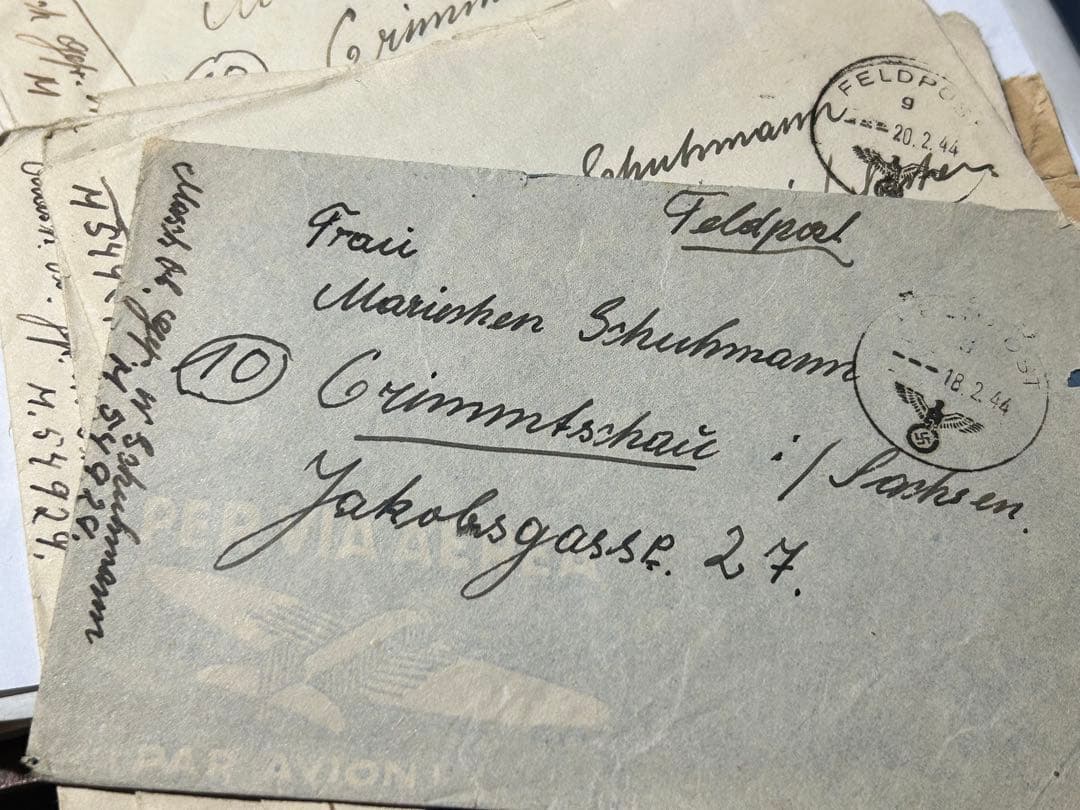 レア大量ドイツ戦時中の軍事郵便手紙　海軍エンタイヤ