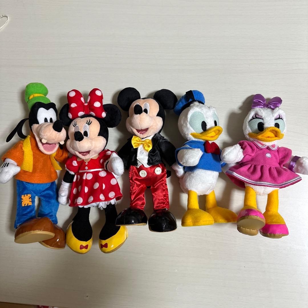 ミッキー・ミニー・ドナルド・デイジー・グーフィー ポージープラッシー 5体セット