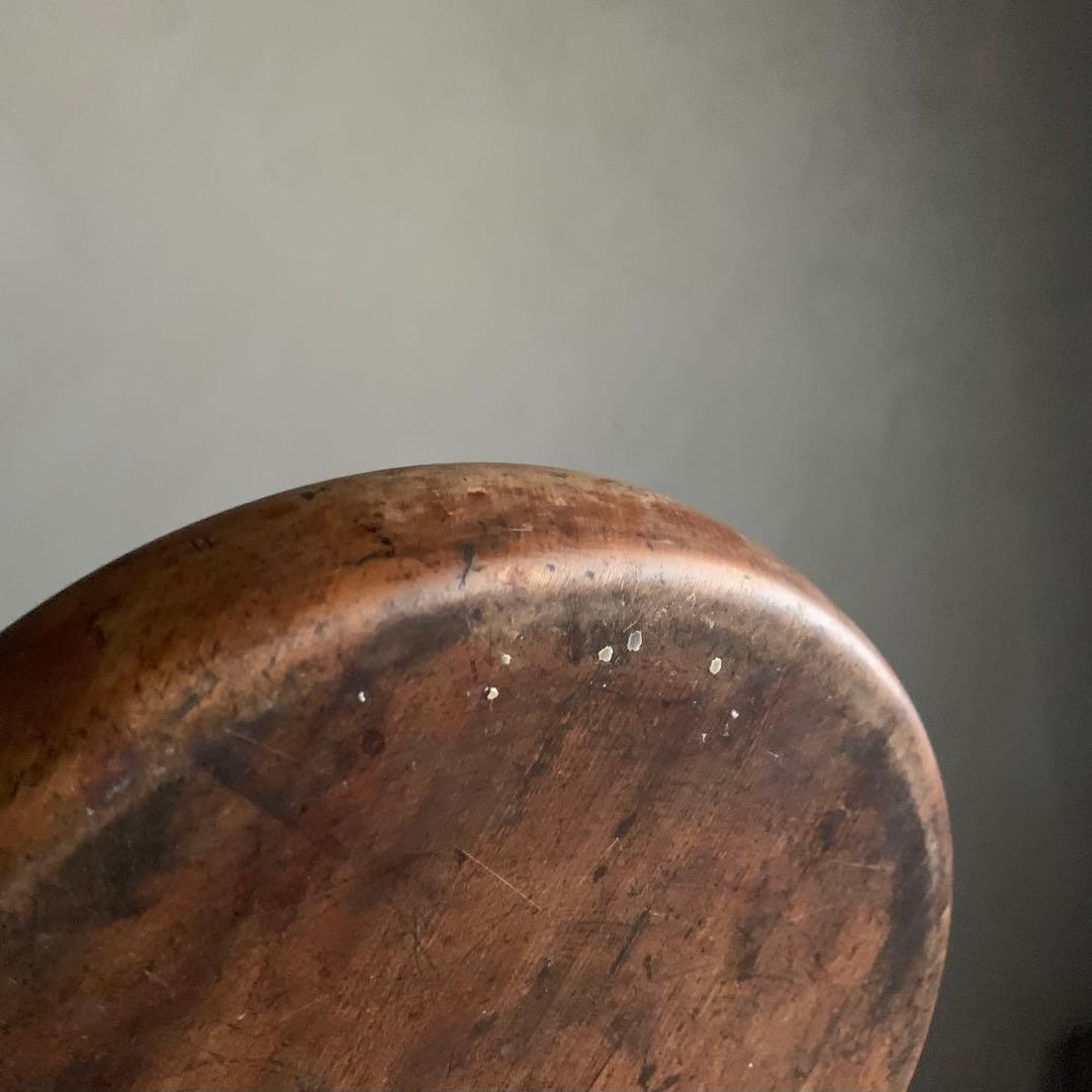 佳き木肌の くりぬき盆 No.2 古道具 アンティーク