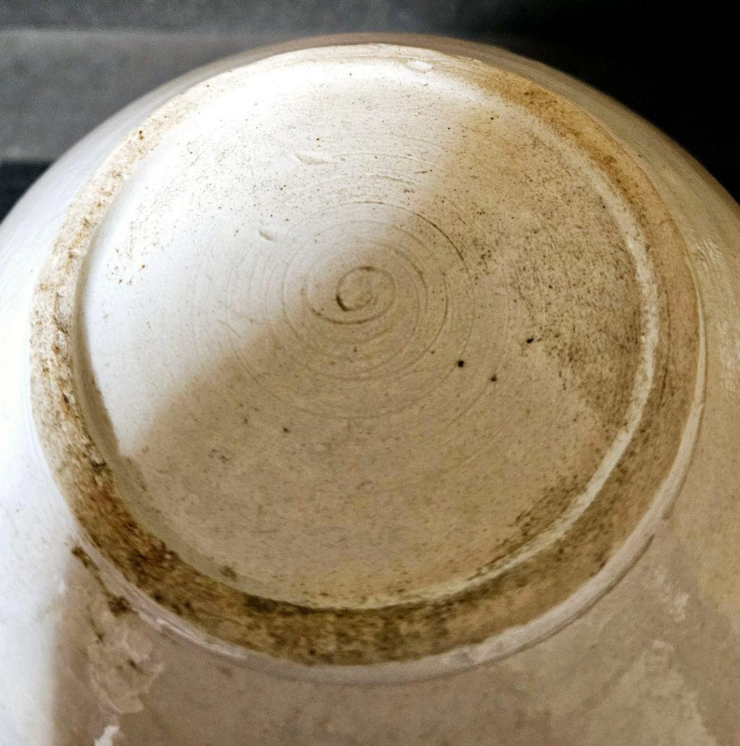 李氏朝鮮時代　朝鮮古美術　朝鮮古陶磁器　李朝白磁　高さ　28.2cm 広口　大壺