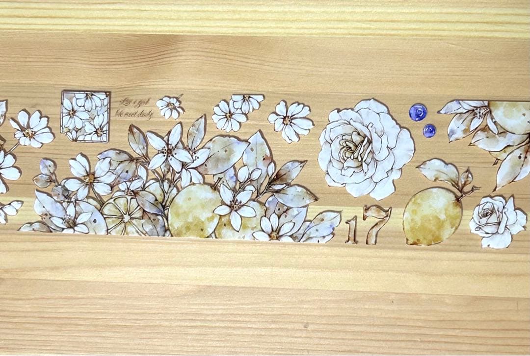 レモンと花 海外マステ 切り売り