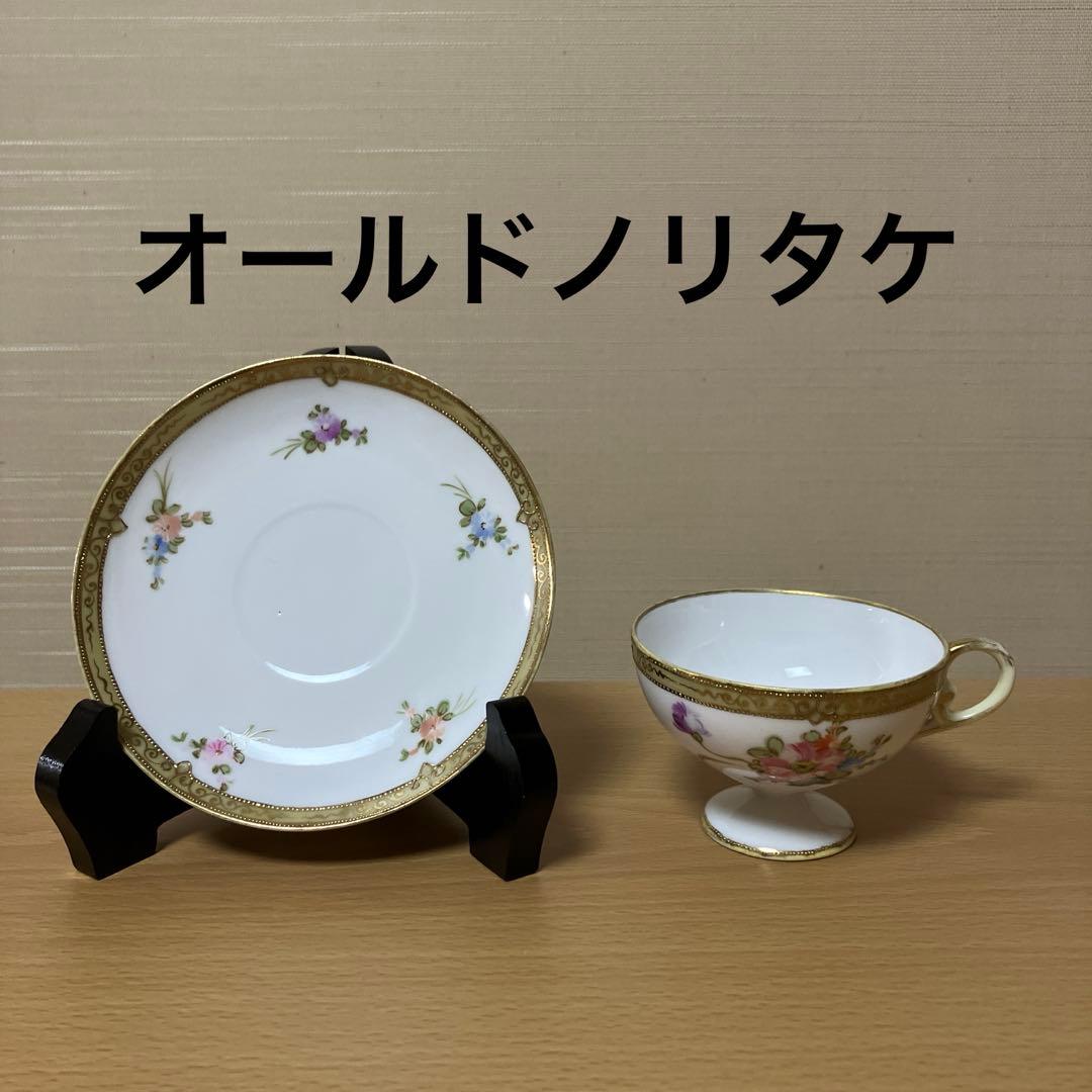 2. オールドノリタケ、マルキ印、金彩カップ＆ソーサー