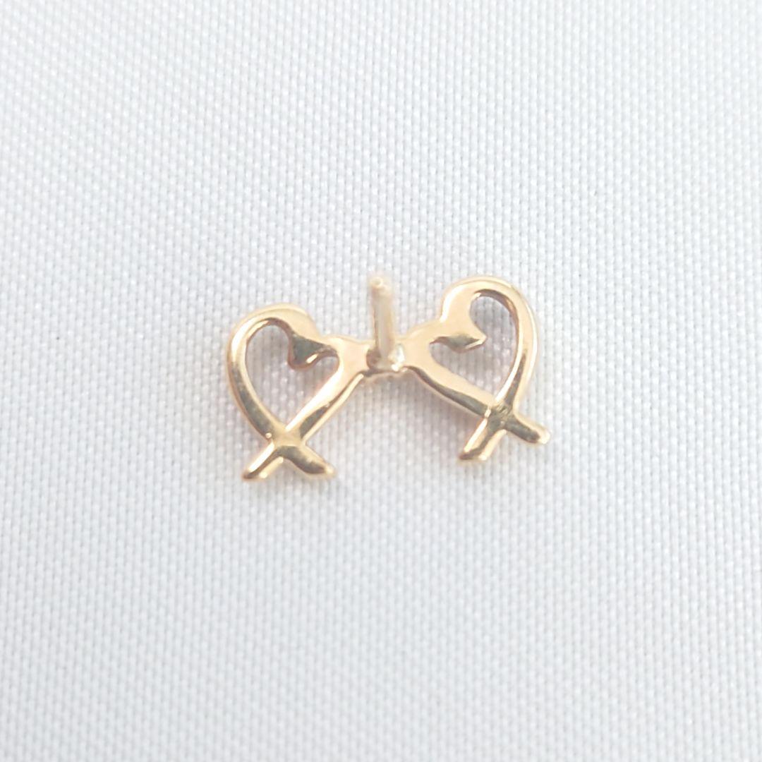 【美品】 ティファニー ダブル ラビングハート ピアス 片耳用 5620