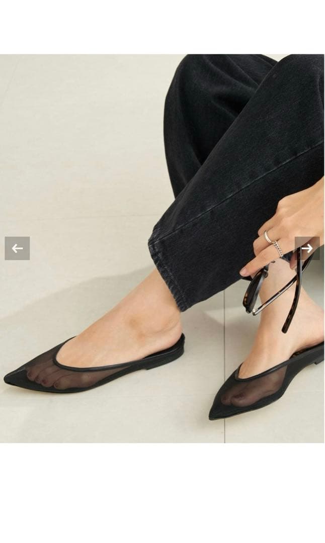 CORSO ROMA 9 TINA2720 ブラック ミュール　プラージュ