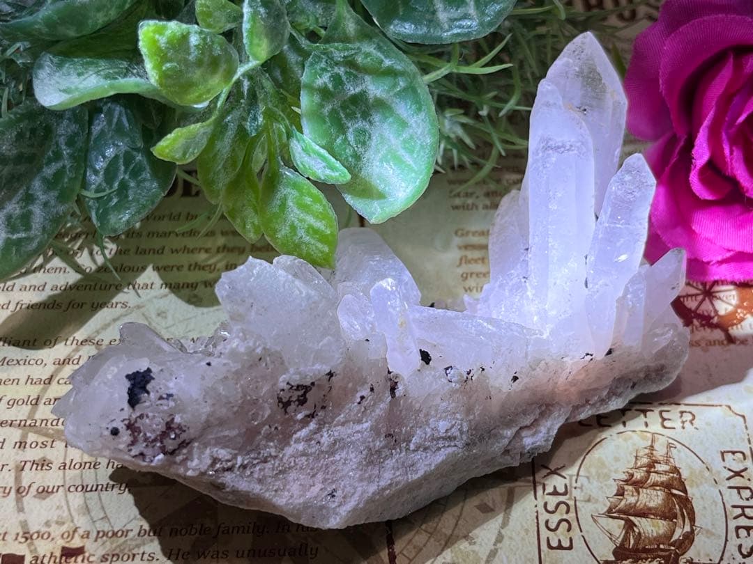 チャネリング✨　ヒマラヤ　マニカラン産　ピンク水晶  原石　ラフストーン