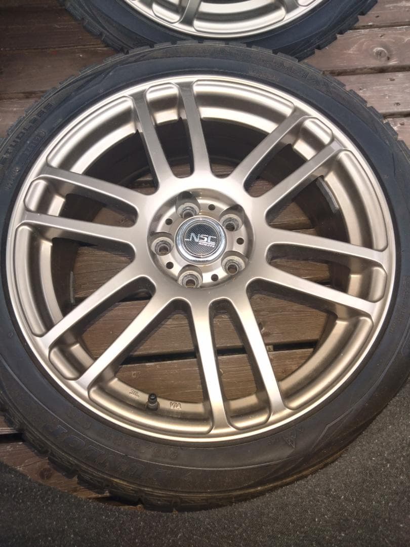 NSC direzza pcd100 5穴 7j タイヤ付き 215/45/17