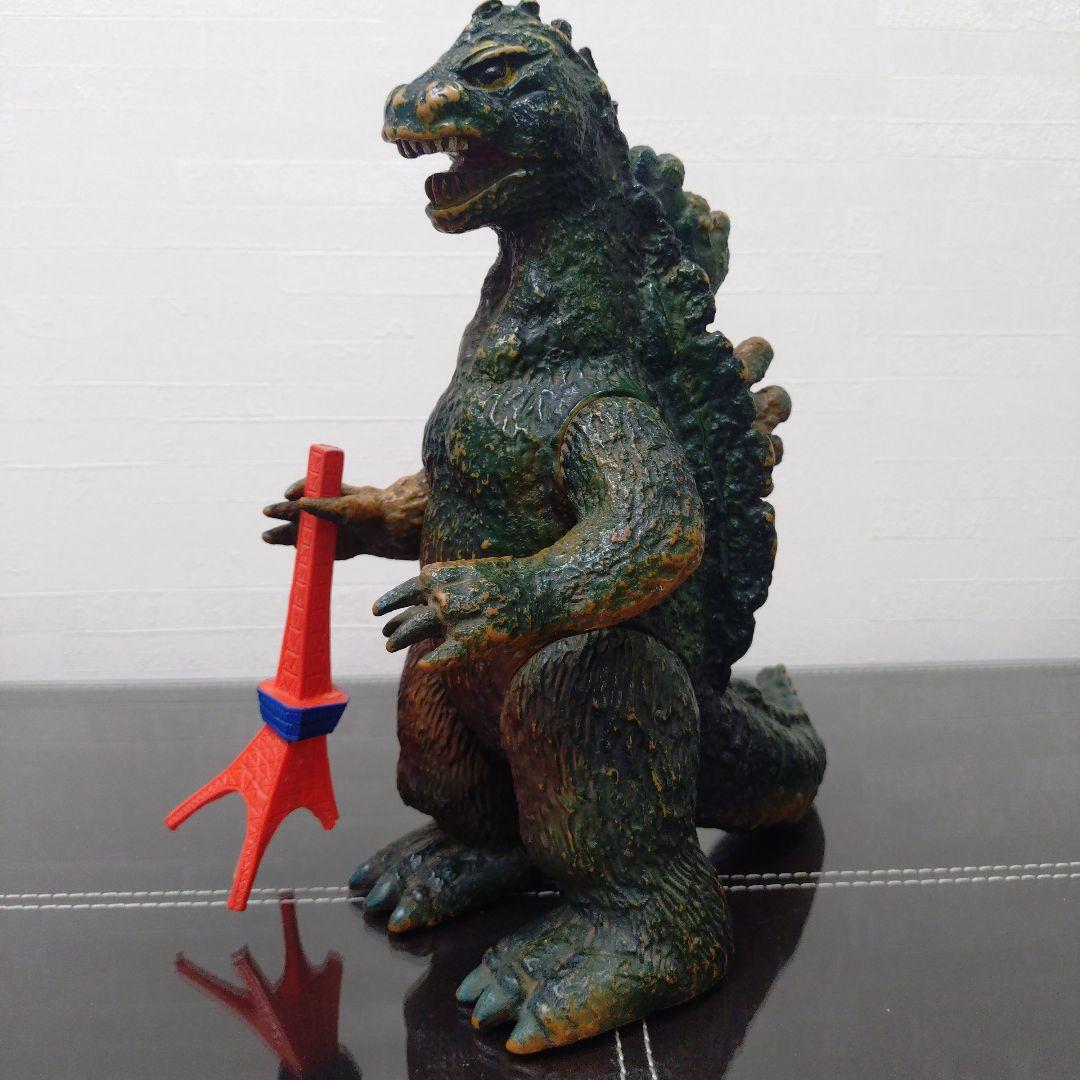 ブルマァク　ジャイアントゴジラ　当時物　ソフビ　版権シール付　ゴジラ