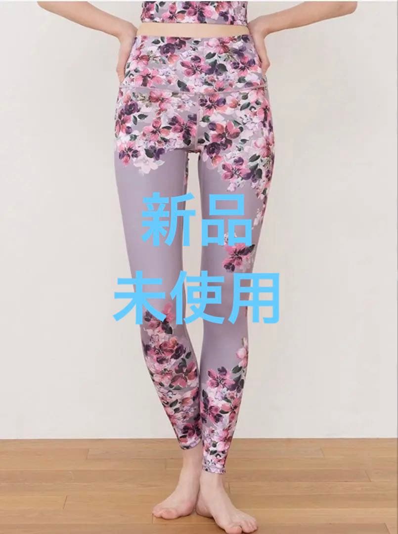 【プロフ必読】SUKALA スカーラフルオブフラワーパネルレギンス　M