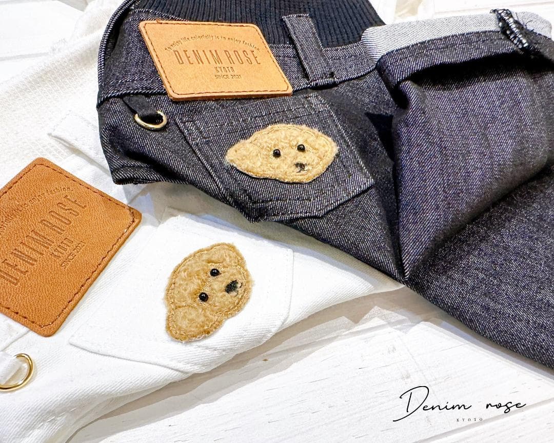 DENIM ROSE ワッペンカラーデニムパンツ