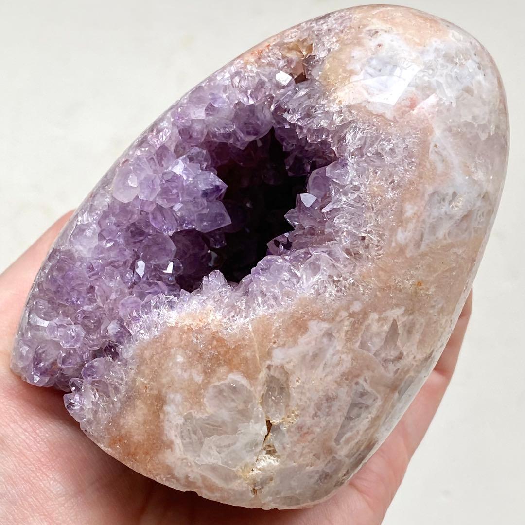 【 天然石 ピンクアメジスト アメジスト 原石 ドゥルージー ドーム B 】