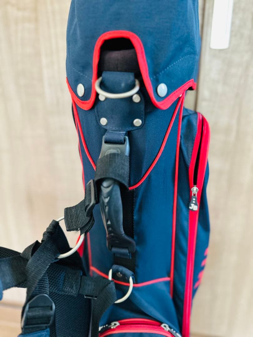 JACK BUNNY ジャックバニー　キャディバッグ ネイビー/レッド