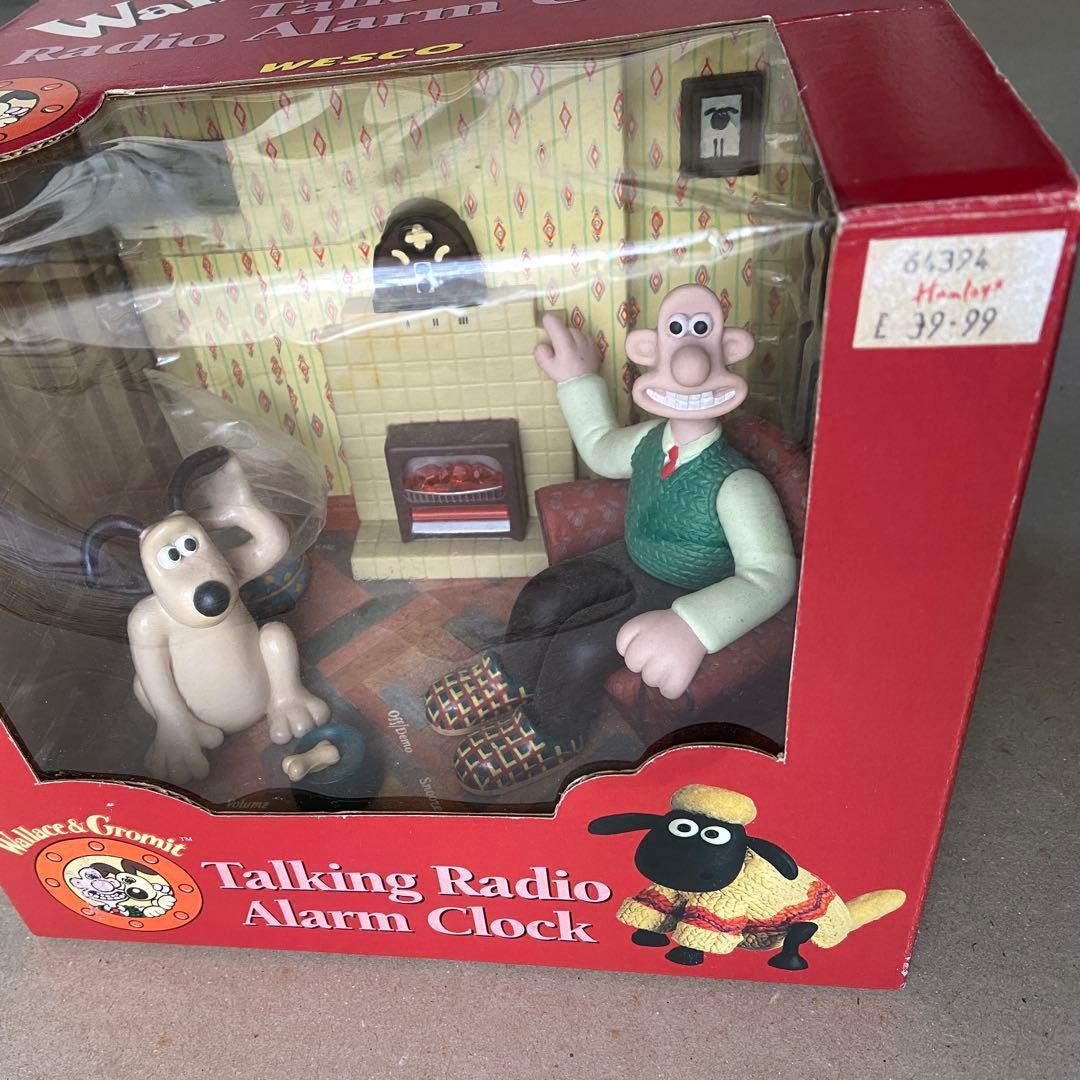 【ウォレスとグルミット】ラジオ付トーキングアラームクロック【英国ビンテージトイ】