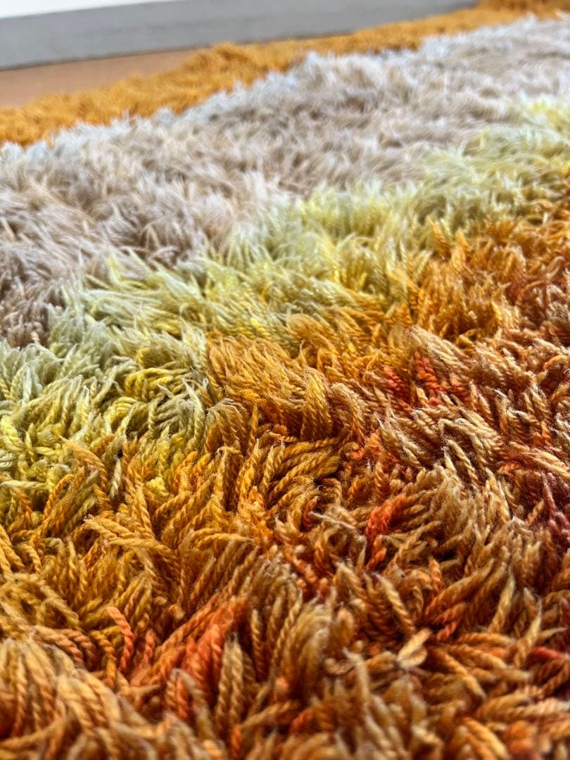 ヴィンテージ　ラグマット　シャギー　ミッドセンチュリー　北欧スタイル　モダン