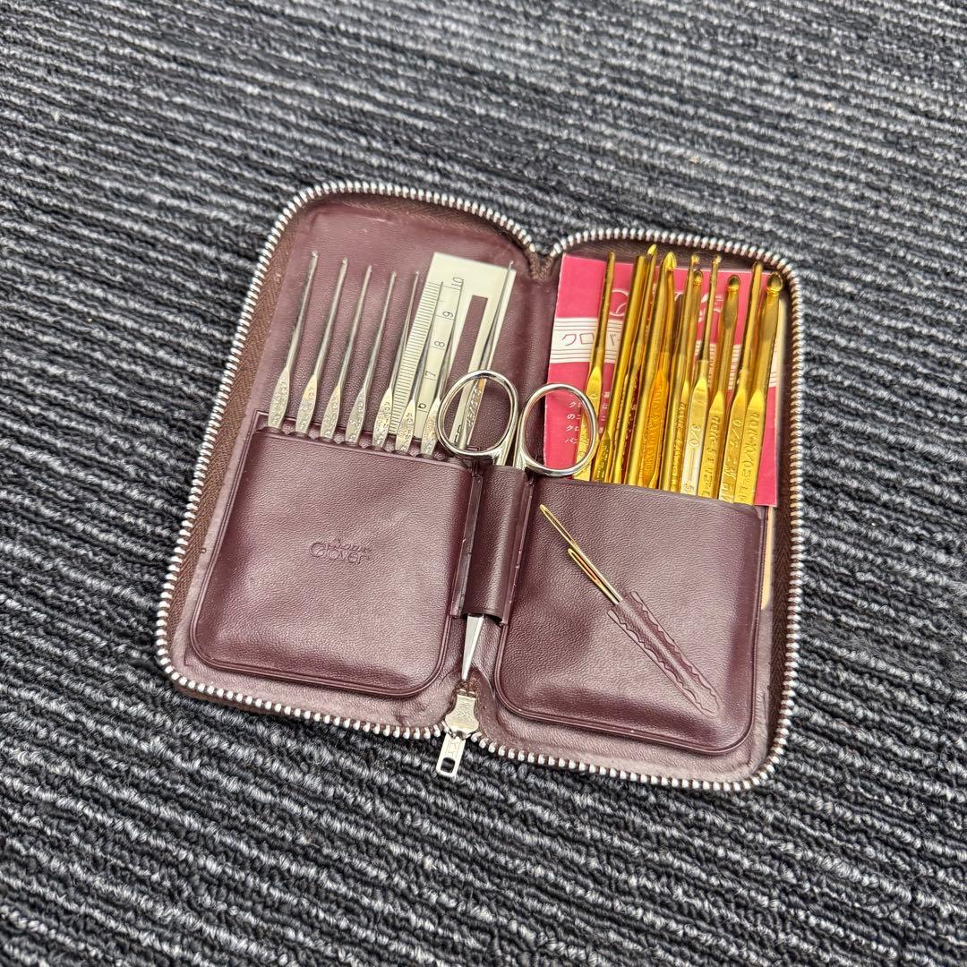 希少 レトロ Clover クロバー かぎ針 レース針 20本セット フルセット