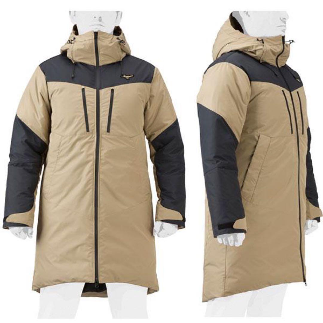 ミズノプロ　ブレスサーモダウンコート　XO ケルプグリーン