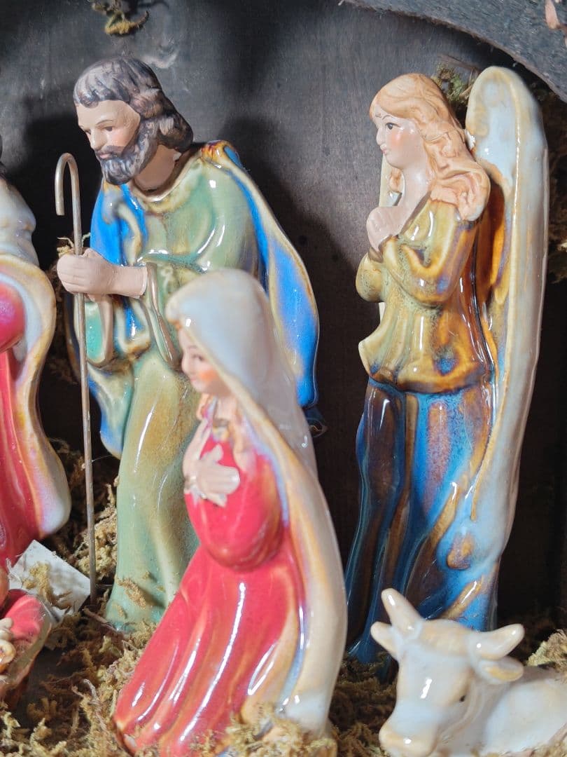 キリストの降誕 誕生シーン◎クリスマス◎フィギュア◎飾り◎陶器◎宗教