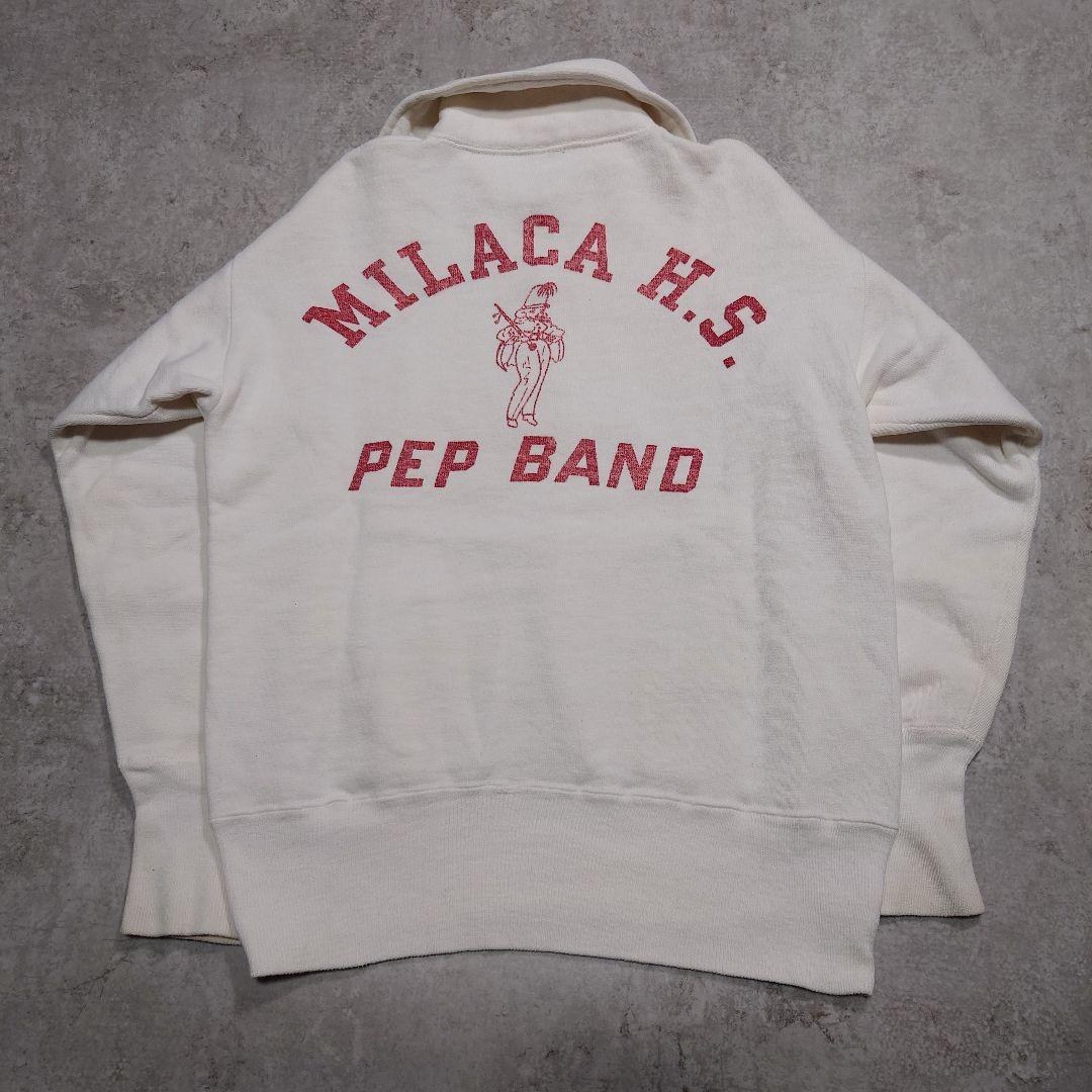 60s Champion 小文字ランタグ ハーフジップスウェット バックプリント