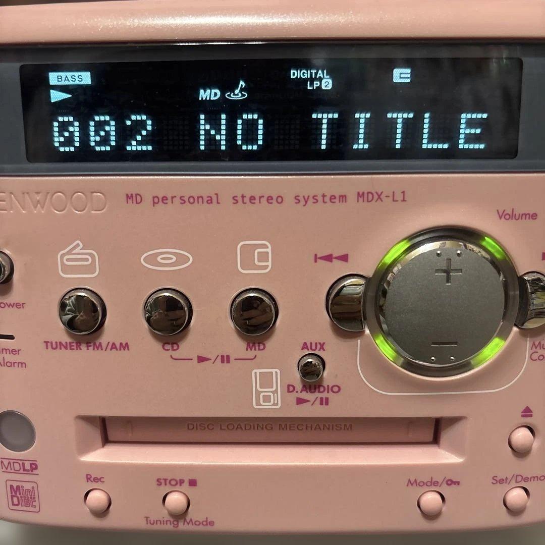 KENWOOD MDX-L1 CD/MDパーソナルステレオピンク//ケンウッド