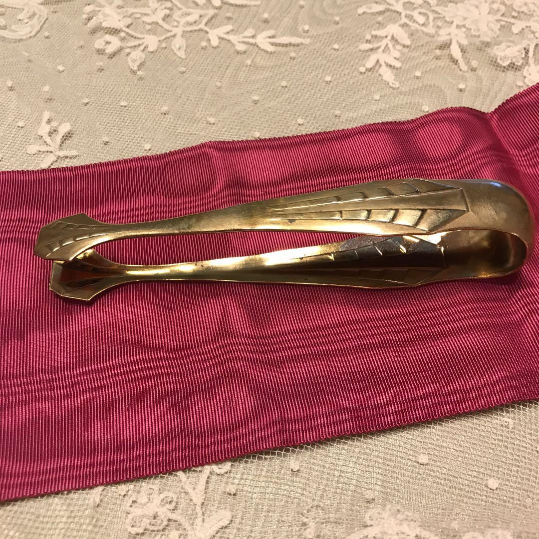 シュガートング 真鍮製  角砂糖掴み フランス19c末   値下げしました