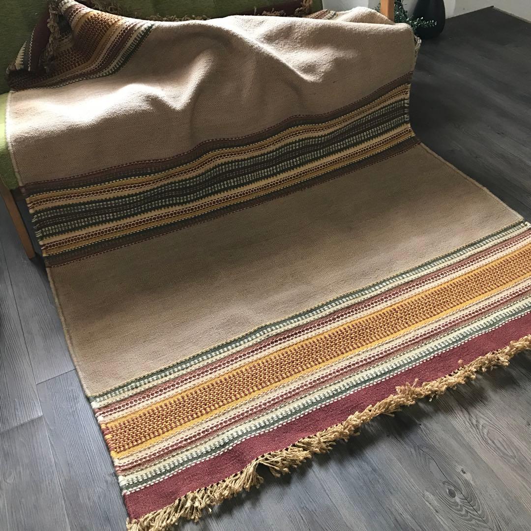 126x197cm 1.5畳 ラグ ラグマット ビンテージ キリム 夏用