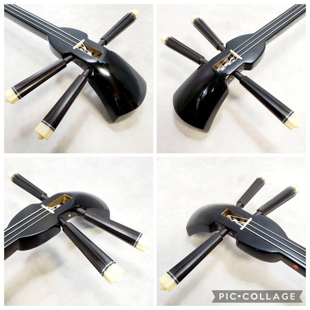 【極美品・すぐ始められる】沖縄三線 本蛇皮張り 付属品多数 初心者セット