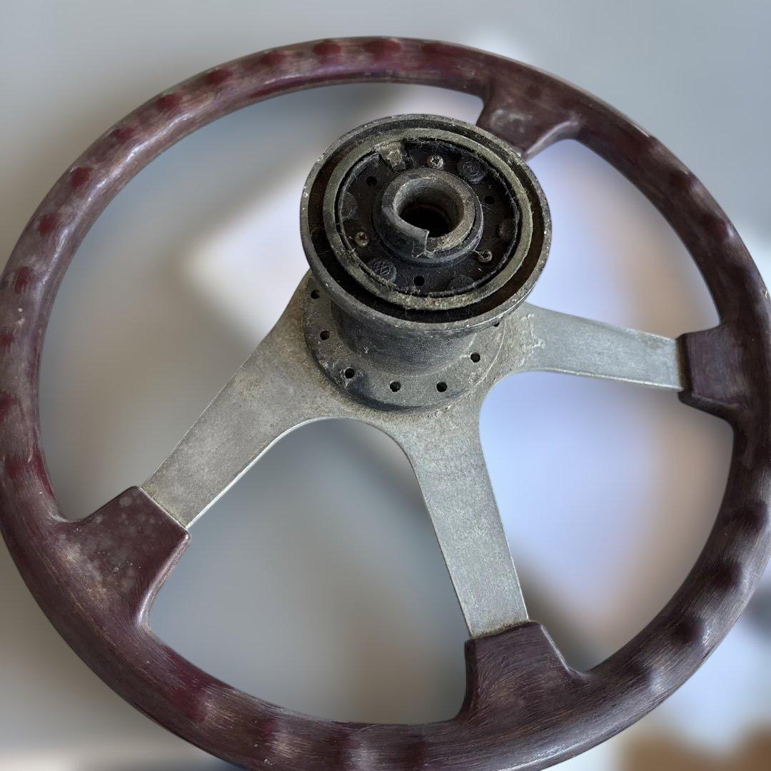 希少　ハンドル　ウッドステアリング　アバルト　ABARTH