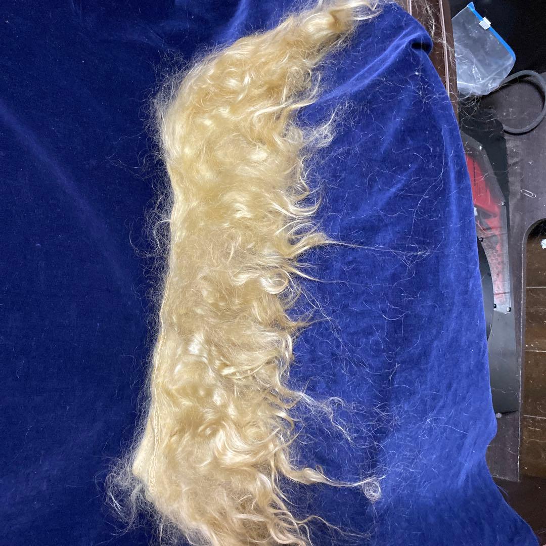 ビスクドール用モヘアロックウェフティング 180cm ブロンド