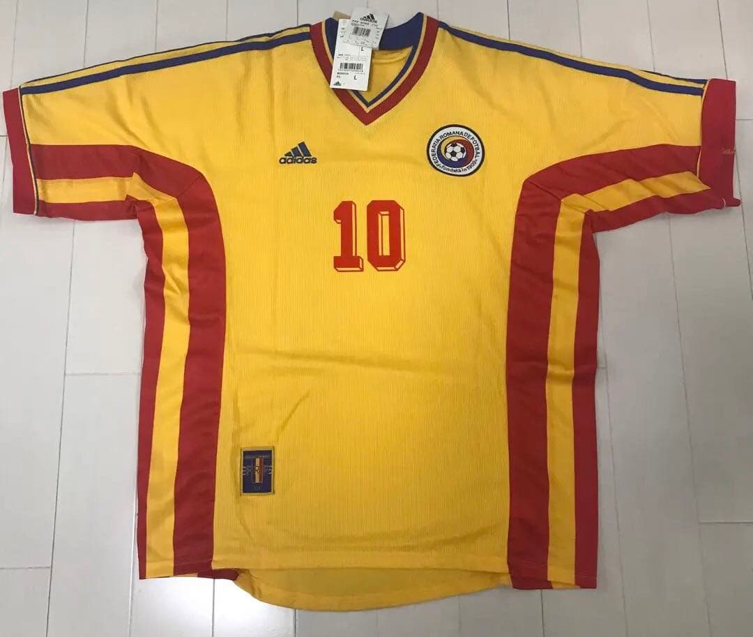★新品タグ付き★1998年 ルーマニア代表 ユニフォーム　ハジ選手　背番号10