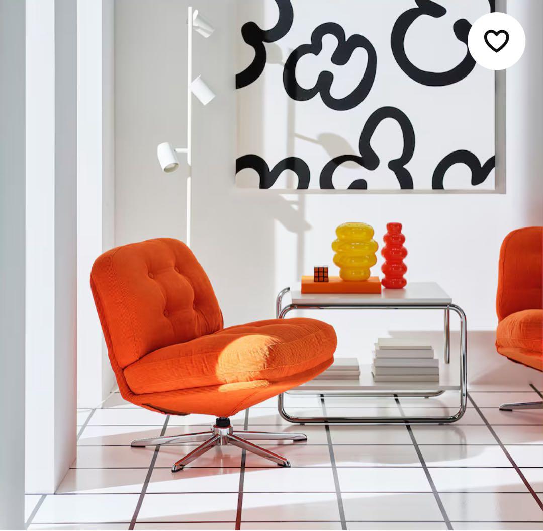 （新品♤未開封）イケア 回転パーソナルチェア ディヴリンゲ オレンジ