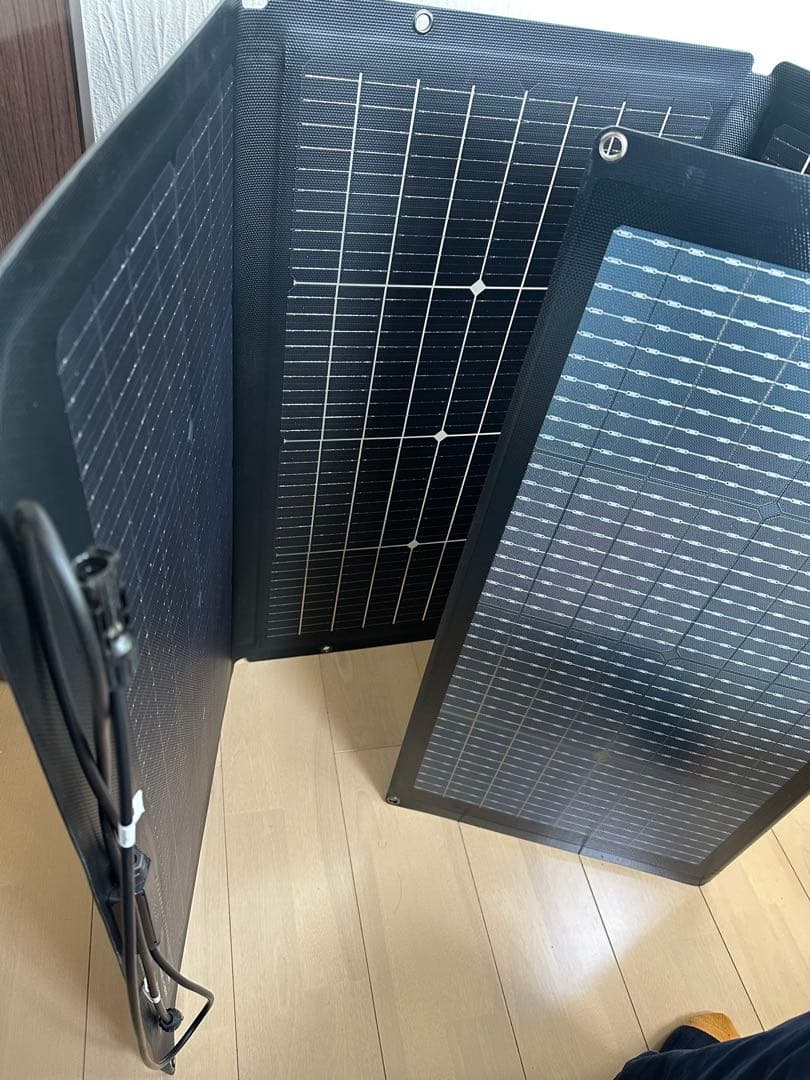 EcoFlow エコフロー　220W 両面受光　ソーラーパネル　延長ケーブル付