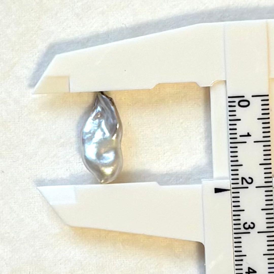 パール　ルース　南洋真珠　白蝶ケシ　変形リーフ　５pcs